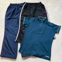 【まとめ売り3点セット】【レディースMサイズ】Kaepa ケイパ 半袖 ポロシャツ トップス ハーフジップ ジャージ ハーフパンツ ライン ロゴ スポーツ 仕事のサムネイル