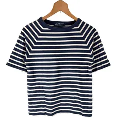SAINT JAMES 半袖 Tシャツ ボーダー XS ネイビー レディース 古着
