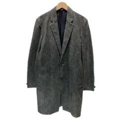【中古】　N.HOOLYWOOD　チェスターコート　ロングコート　アウター　ロング丈　チェック　テーラードカラー　総柄　シングルボタン　日本製　古着　/1156のサムネイル