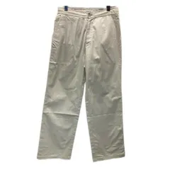 【中古】　Y's for living　綿パン　チノパン　イージーパンツ　ボトムス　無地　ウエストヒモ　ジップフライ　ストレート　日本製　ドメスティック　古着　/2496のサムネイル