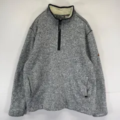 古着 オービス ORVIS フリース ニット ハーフジップ プルオーバー 袖タグロゴ・ボアライナー M  グレー系 メンズのサムネイル