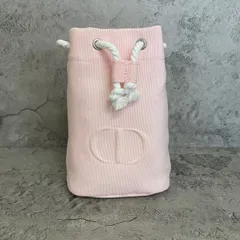 未使用級　Christian Dior クリスチャンディオール　巾着　マルチポーチ　ロゴ　CD ピンク