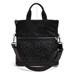 コーチ／COACH バッグ トートバッグ 鞄 ハンドバッグ メンズ 男性 男性用 PVC レザー 革 ブラック 黒  F54774 Charles Foldover Tote In Signature チャールズ フォルド オーバー シグネチャー柄 2WAY 