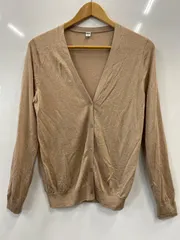 ピD248⚫︎UNIQLO⚫︎ユニクロ⚫︎薄手カーディガン⚫︎長袖⚫︎UVカット⚫︎ウォッシャブル⚫︎Vネック⚫︎レディース⚫︎size XL⚫︎茶色