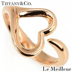 【新品仕上済】 TIFFANY&Co. エルサ・ペレッティ ピンクゴールド K18PG オープン ハート リング 6.5号 レディース 返品OK