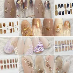 COLORBIRD ネイルシール 秋冬B 貼るだけマニキュア 可愛い 花 透け感 箔 パール パーツ CCL457 CCL458 CCL459 CCL460 (CCL457 CCL458 CCL459 CCL460)