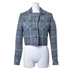 GUCCI 225439 ジップデザイン ウール チェック ジャケットのサムネイル