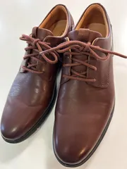 セール！クラークスClarksビジネスシューズ ドレスシューズ カジュアルシューズ くつ クツ 紐靴 レースアップシューズ 革靴 紳士靴プレーントゥ外羽根 ダークブラウン焦げ茶色 レザー本革牛革UK8 26.0～26.5センチメンズmen男性用紳士ユニセックスのサムネイル