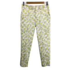 ロペピクニック ROPE Picnic パンツ テーパード ロング 花柄 36 黄 白 イエロー ホワイト