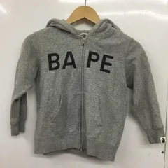 BAPEKIDS ベイプキッズ パーカー 長袖 キッズ フルジップ 前開き A BATHING APE 120 裏起毛