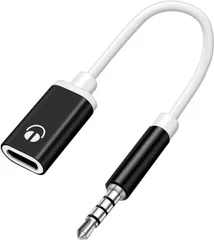 新品 FineGood USB C 3.5mm ヘッドフォンジャック変換アダプタ アナログイヤホン専用 プラグアンドプレイ 携帯に便利 携帯電話/タブレット/ノート PC 対応