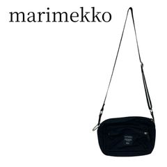 marimekko ショルダーバッグ カメラバッグ ブラック ナイロン 美品