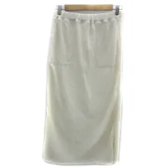 ニコアンド Niko and.. タイトスカート マキシ丈 ロング丈 ワッフル スリット 4 白 ホワイト /YS1