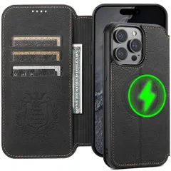新品 JCGOOD iPhone 15 Plus ケース 手帳型 MagSafe対応 いphone15 Plus ケース マグセーフ ワイヤレス充電対応 カード収納 アイフォン15 プラス カバー 手帳 スタンド機能 財布型 カード入れ マグネット式 本革 レ