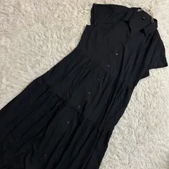 GU シャツワンピース ブラック XL シンプル キレイめ ナチュラル