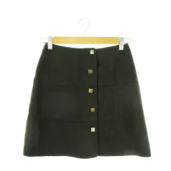 モスキーノチープアンドシック MOSCHINO CHEAP AND CHIC スカート 36 緑 ダークグリーン ミニ丈 前ボタン 切り替えデザイン /AH2 ■ECD003のサムネイル