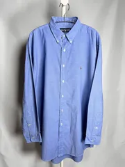 オールドラルフローレン 90s ヴィンテージ YARMOUTH ボタンダウンシャツ BDシャツ ブルー系 ビンテージ 古着