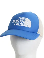 【お得なクーポン配布中!】 ノースフェイス ロゴ プリント メッシュ ベースボール キャップ フリーサイズ / 帽子 アウトドア トラッカー ハット ワンポイント ツートン
