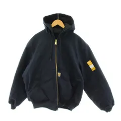 カーハート carhartt アクティブジャケット パーカー ジップアップ ロゴ 中綿 L 紺 ネイビー OJ0140-M /AN58 ■ECD003