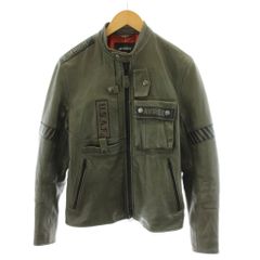 UNION JAP SHON ベージュ レザーライダースジャケット Mサイズ - メルカリ