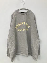 ESSENTIALS エッセンシャルズ スウェット XXL グレー コットン 裏起毛 無地 前面プリント ブランドロゴ 長袖