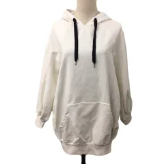 スナイデル SNIDEL パーカー フーディー プルオーバー オーバーサイズ 無地 ボリュームスリーブ 長袖 Ｆ 白 黒 ホワイト ブラック