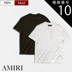 種類10：M/ブラック 【定価70,400円(税込)】AMIRI -アミリ- 裾に配置されたボディと同色のロゴ刺繍が魅力的！ブランドロゴ クルーネックTシャツ ティーシャツ T-SHIRT カットソー モノグラム刺繡 ホワイト ブラック SRPXMJT003 