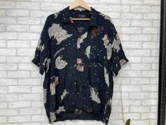 【335】ポータークラシック シネマ総柄 アロハシャツ M レーヨン ブラック 335】Porter Classic シネマ総柄 アロハシャツ M レーヨン - メルカリ