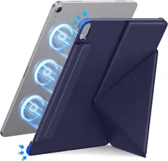 【2026年新登場・エッジ保護・磁気吸着式】HEIGKOIK iPad Air 11インチ ケース M2/M3/M4（第6/7/8世代・2024/2025/2026）/ 第5/4世代（2022/2020）対応 & iPad Pro 11インチ　ネイビー