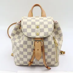 ルイヴィトン（LOUIS VUITTON）ダミエ・アズール　スペロンBB　N44026　W19cm×H20cm×11cm　リュックサック　ホワイト　(中古)
