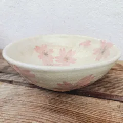新品【桜 ボウル 大鉢】桜柄 ピンク 花 日本製 陶器  直径約20.8センチ