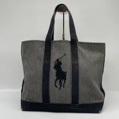 BN8449□ラルフローレン トートバッグ デニム ストライプ ヒッコリー マザーズバッグにものサムネイル