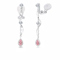 FH.bird モルガナイト イヤリング レディース 揺れる 大人 シルバー925 金属アレルギー対応 ノンホールピアス 4月誕生石 記念日 パーティー 普段使い 母の日 プレゼント 母の日 ギフト 入学式 卒業式 女性 誕生日 1