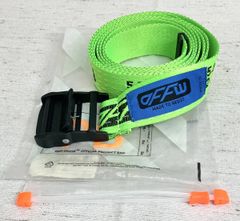 OFF-WHITE インダストリアル シリコン クリアベルト PVCベルト 黒
