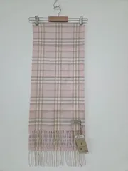 バーバリー BURBERRY カシミヤ マフラー 新品 タグ付き ピンク チェック スコットランド製のサムネイル