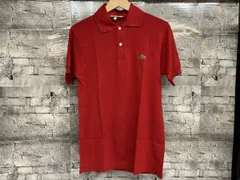 80s LACOSTE 鹿の子ポロ レッド フランス製 サイズ3 ラコステ 