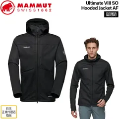 マムート アルティメイト８ソフトシェルフードジャケット MAMMUT ULTIMATE 8 SO HOODED JACKET AF アウター ジャケット ソフトシェル ゴアテックス ストレッチ素材 ブラック S M L XLのサムネイル