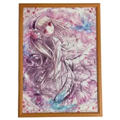 てぃんくる 複製原画　はるかぜせつな「immortal」 (絵師100人展　色紙 てぃんくる はるかぜせつな 絵師100人展16 特典ミニ色紙 早期購入特典