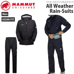 マムート オールウエザーレインスーツ MAMMUT ALL WEATHER RAIN-SUITS AF MEN BLACK-BLACK BLACK S M L XL