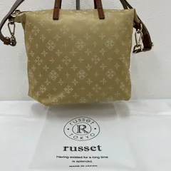 2060　russet ラシット　2way　ショルダーバッグ　ハンドバッグ　ナイロン　レザー　モノグラム　シンプル　きれいめ　カジュアル　ポケット多数　レディース　小さめ