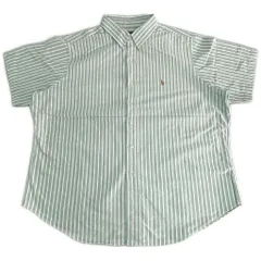 RALPH LAUREN ラルフローレン ボタンダウンシャツ 大きいサイズ ストライプ(メンズ XXL)中古 古着 X9163