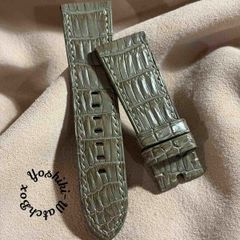 cro-2074 ヌバック クロコダイル 腕時計ベルト タンブラウン (ラグ幅21