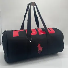 BN8438□ポロ ラルフローレン POLO RALPH LAUREN ボストンバッグ ナイロン ダッフルバッグ ロールバッグ ブラック