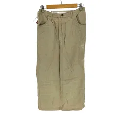 エディーバウアー Eddie Bauer 90S 白タグ 香港製 ジップフライ バッグスリット リネン マキシ スカート レディース JPN：M のサムネイル