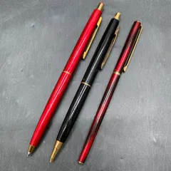 Q445 セーラー3本セット SAILER セーラー万年筆 ノック式ボールペン レッド×ゴールド シャレーナ（Chalana）ボールペン シャープペン シャーペンのサムネイル