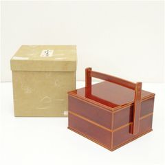 飛騨春慶塗 手付き二段重箱 角切り箸付き 伝統工芸品 - メルカリ