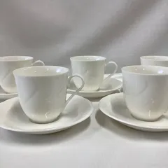 HOYA CHINA    カップ&ソーサー　5客セット　ホワイト　W522