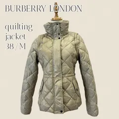 BURBERRY LONDON バーバリーロンドン キルティングジャケット 白 ノバチェック裏地 ハンガリーグース ベスト 2way レディース M相当