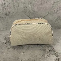 未使用級　BURBERRY バーバリー　化粧ポーチ　マルチポーチ　ノバチェック　ナイロン　ベージュ