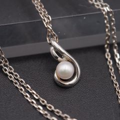 アコヤ真珠 本真珠ネックレス パール SILVER刻印 珠6.3mm - メルカリ